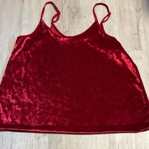 George Rich Red Velvet Camisole